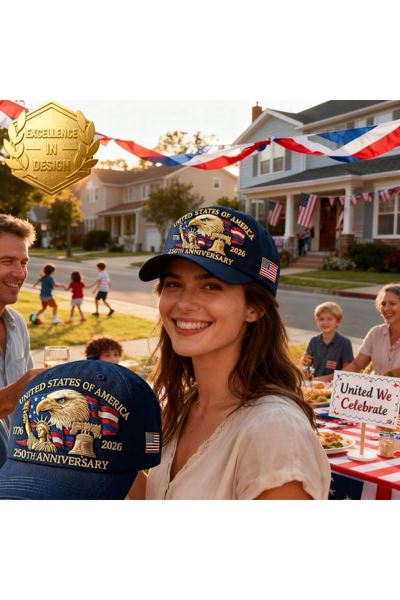 USA 250th Anniversary Commemorative Hat, Patriotic Embroidered Baseball Cap for Men Women, Retro Adjustable Tribute Cap, Celebrate 250 Years of America’s Independence and , Ihhxby | A, Navy Blue