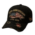 thumbnail image 1 of USA 250th Anniversary Commemorative Hats Festive Celebration Retro Embroidered Patriotic Independence Day Unisex Baseball Caps, 1 of 6