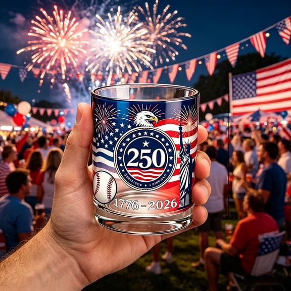USA 250th Anniversary Commemorative Whiskey Bottle,1776-2026 United States 250 Years of Freedom Collector's Liquor Decanter | Embossed Eagle US Flag Design for History Buffs