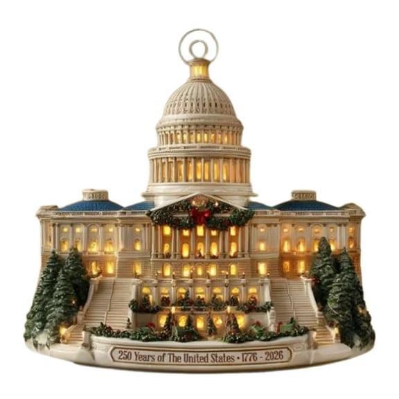 USA 250th Anniversary Decor, Patriotic Ornaments, American Revolution Commemorative, Collectible Souvenir, 2D Flat Display Decoration for Christmas Tree, Home & Anniversary Celebration