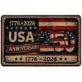 thumbnail image 1 of USA 250th Anniversary Doormat, Patriotic Vintage Front Door Mat with Red White Blue Design, Non-Slip Dirt Trapper for Entryway, 1 of 3