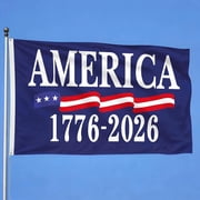 USA 250th Anniversary Flag Double Sided 3 x 5 ft Anniversary United States Semiquincentennial Grommet Independence Day 4th of July Patriot Outdoor Garden Banner Simple