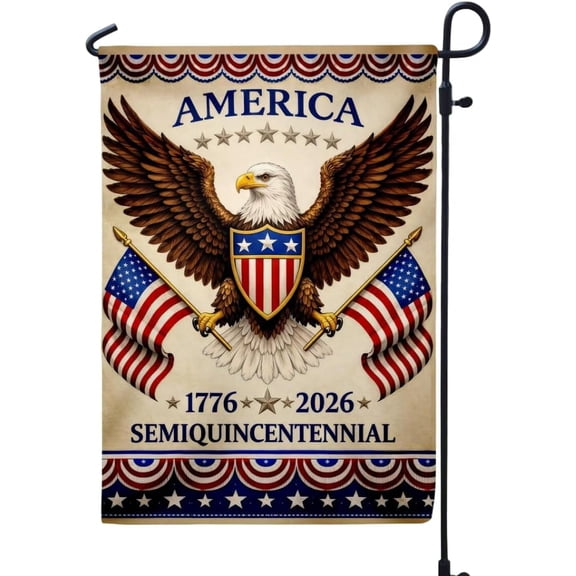 USA 250th Anniversary Garden Flag, Patriotic Semiquincentennial Banner, 1776-2026 Commemorative House Flag, Family Gifts Ideas, 4th Of July Decorations