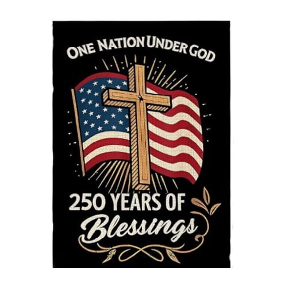 USA 250th Anniversary Garden Flag Single Sided Patriotic Outdoor Decor for Yard Lawn and Patio Weather Resistant Fabric Ideal for Summer Holiday and Memorial Day Display