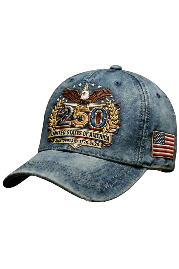 USA 250th Anniversary Hat 1776–2026 Patriotic Eagle Baseball Cap America 250 Merchandise Unisex