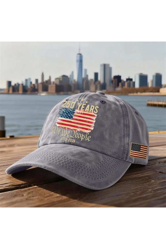USA 250th Anniversary Hat 1776–2026 Patriotic Embroidered Flag Map Baseball Cap Unisex