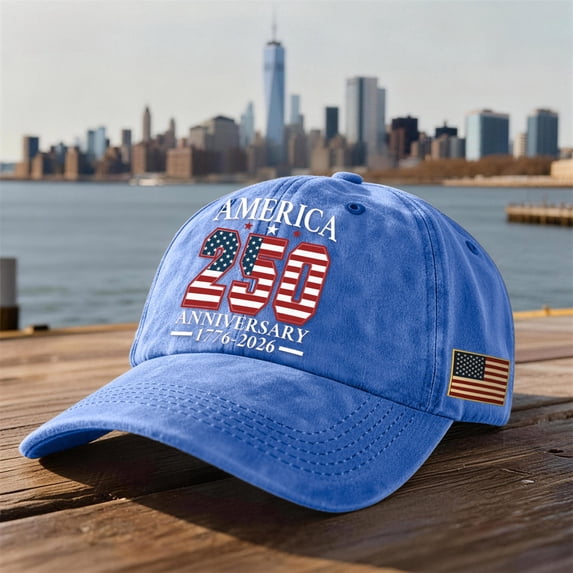 USA 250th Anniversary Hat 1776–2026 Patriotic Embroidered Flag Map Baseball Cap Unisex
