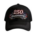 thumbnail image 1 of USA 250th Anniversary Hat Commemorative Cap, America 250 Years of Freedom Baseball Cap with Patriotic Print, 250 Anniversary USA Hat for Men Women, Adjustable Black, 1 of 6