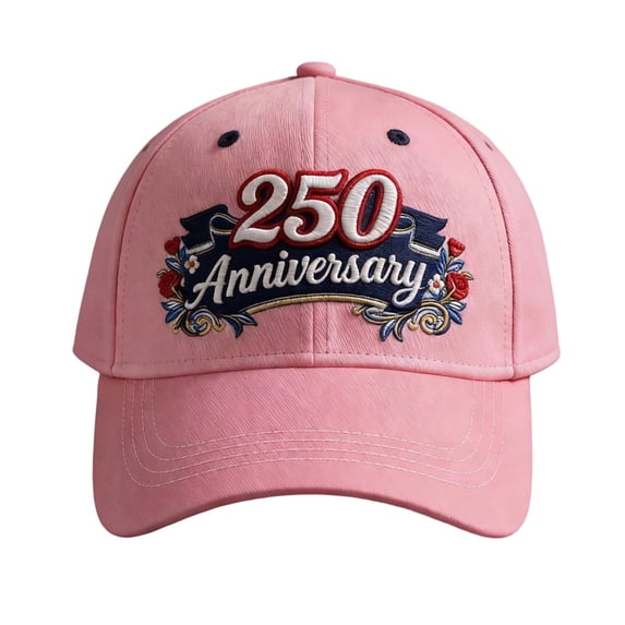 USA 250th Anniversary Hat Commemorative Cap, America 250 Years of Freedom Baseball Cap with Patriotic Print, 250 Anniversary USA Hat for Men Women, Adjustable Pink