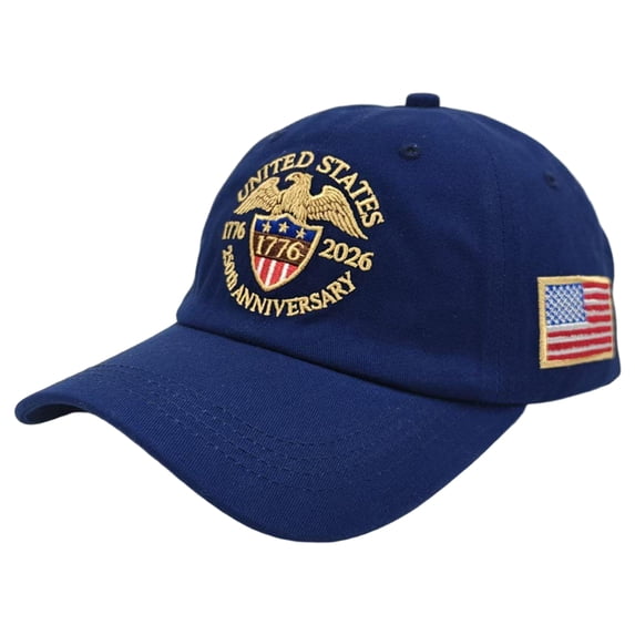 USA 250th Anniversary Hat Embroidered Independence Day Baseball Cap Vintage Style American Flag 1776-2026 Unisex Adjustable Cap