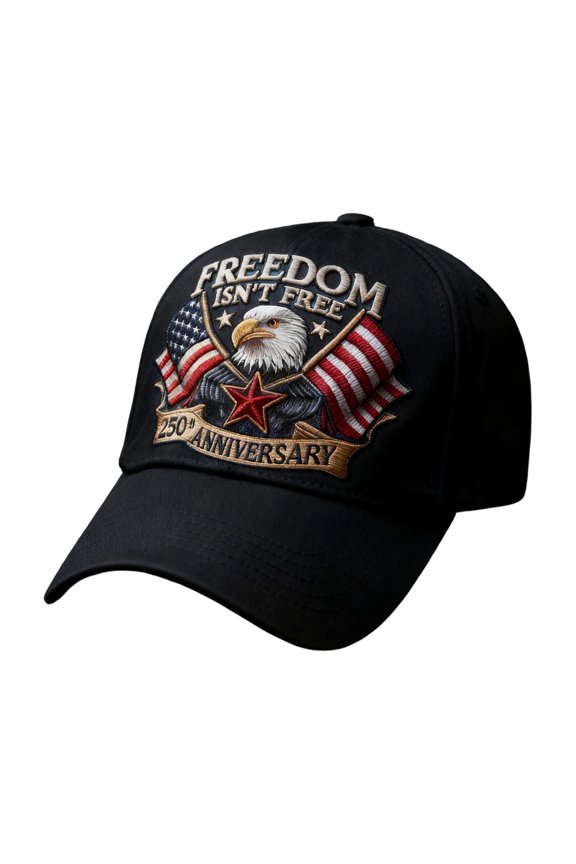 USA 250th Anniversary Hat, Independence Day Patriotic Baseball Cap, American 250 Years of Freedom Commemorative Hats for Man Woman