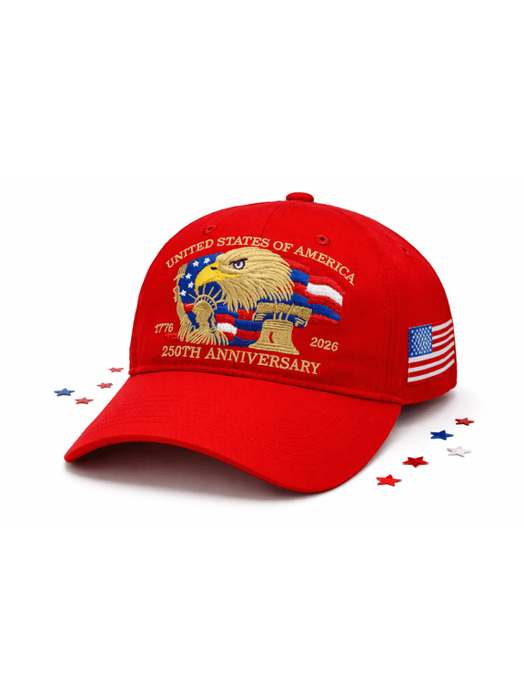 USA 250th Anniversary Hat United States of America Patriotic Baseball Cap 17762026 Embroidered Eagle American Flag Adjustable Cap Unisex