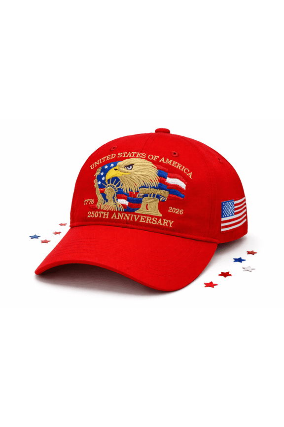 USA 250th Anniversary Hat United States of America Patriotic Baseball Cap 17762026 Embroidered Eagle American Flag Adjustable Cap Unisex