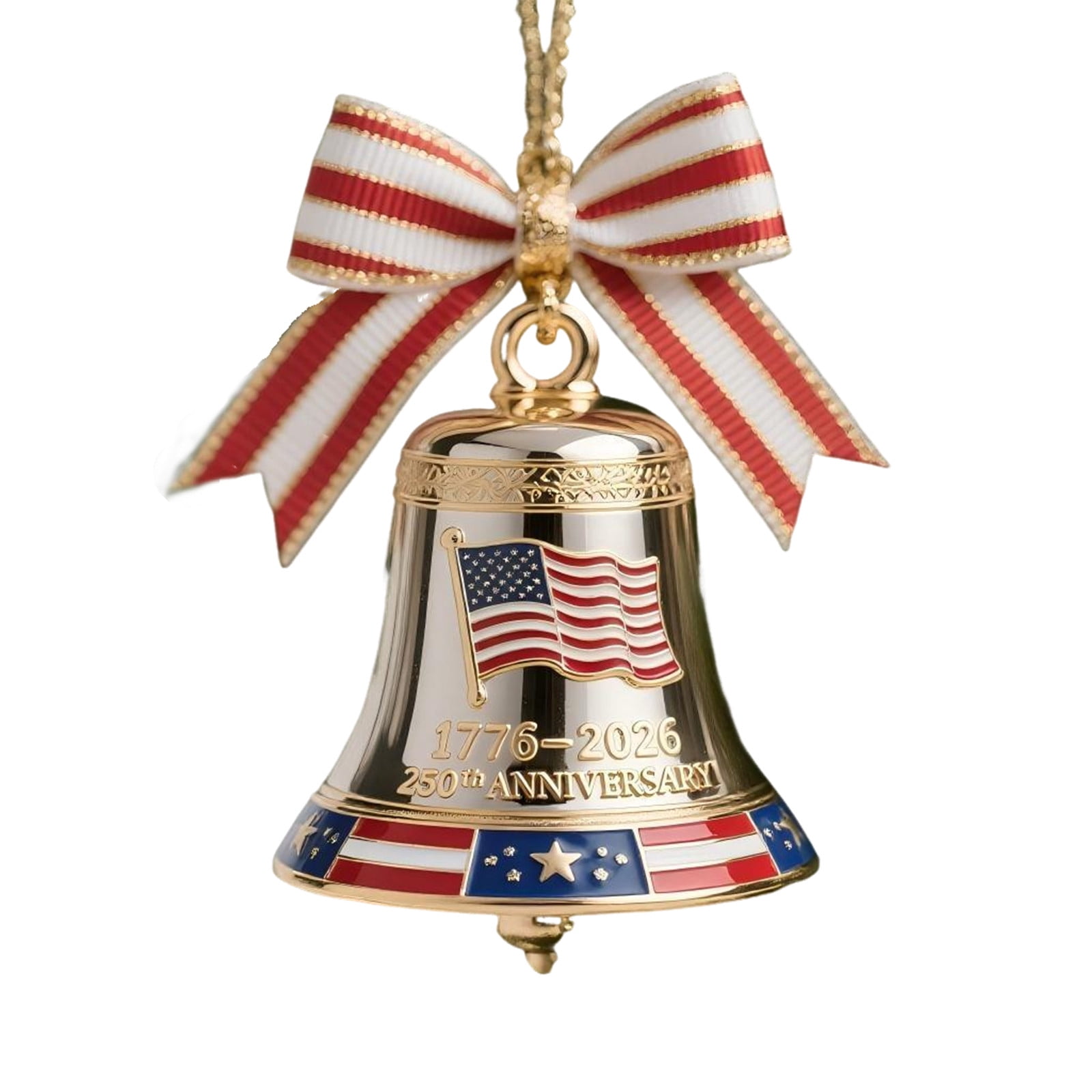 USA 250th Anniversary Liberty Bell Ornament, US Founding Pendant