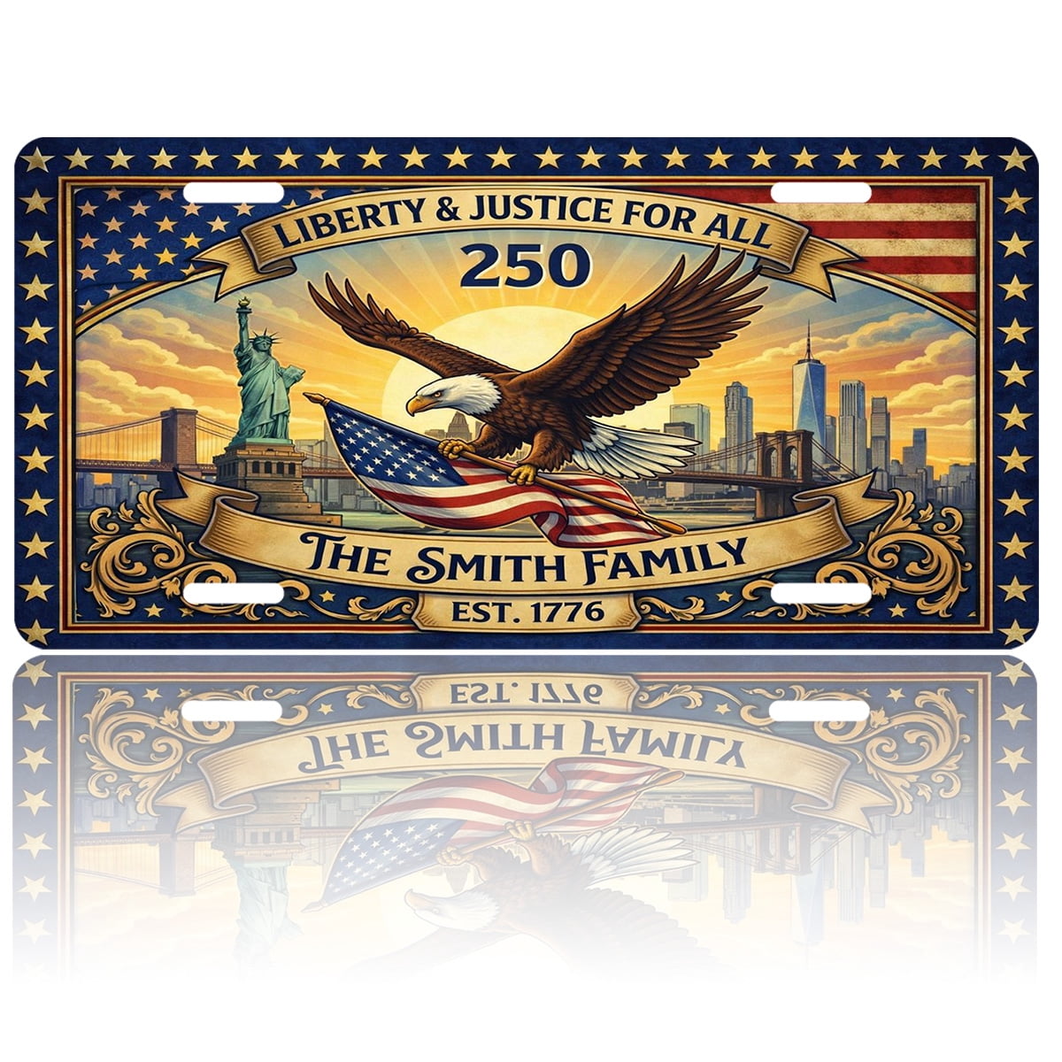 USA 250th Anniversary License Plate, 1776-2026 Patriotic License