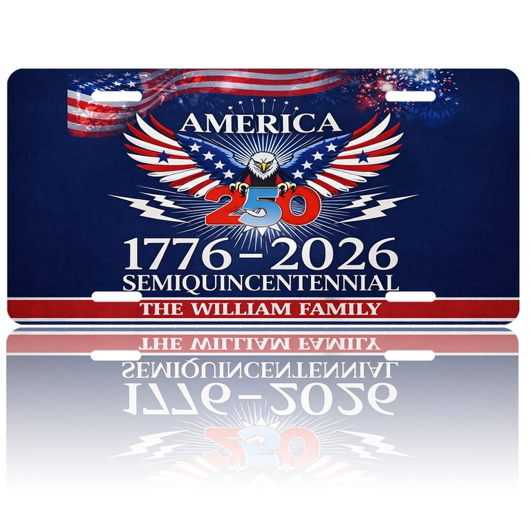 USA 250th Anniversary License Plate, 1776-2026 Patriotic License