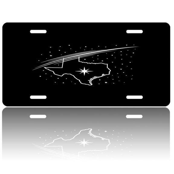 USA 250th Anniversary License Plate, Personalized Texas Lone Star Car Front License Plate Cover, Car Decor Accessory Stainless Aluminum Metal Rust-Proof Car Plate Novelty Vanity Tag 6 X 12 Inch