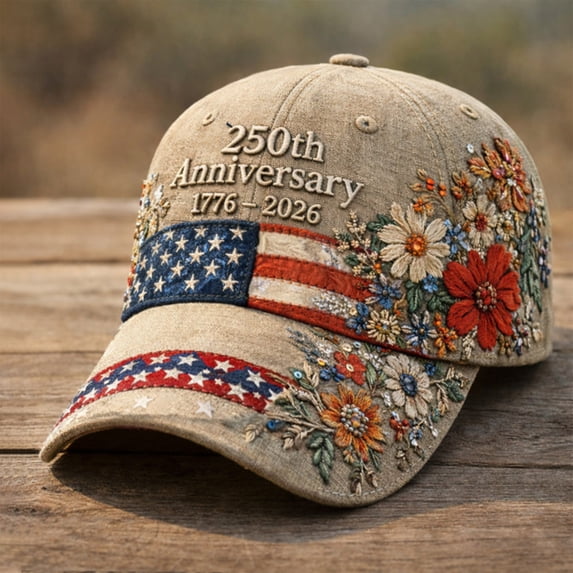 USA 250th Anniversary Merchandise Hat 1776-2026 Distressed Denim Adjustable Cap Patriotic Commemorative Gift for Men Patriots,D