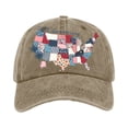 thumbnail image 1 of USA 250th Anniversary Merchandise Hat 1776-2026 Independence Day American Flag Cap Distressed Denim Adjustable Cap Patriotic Gift for Men Patriots,Khaki, 1 of 5