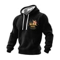 thumbnail image 1 of USA 250th Anniversary Merchandise, Mens 4th of July Outfit USA Flag Print Hoodie Casual Waffle Sweatshirt with Pocket Patriotic Apparel, 1 of 2