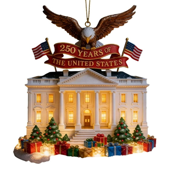 USA 250th Anniversary Ornament, 250 Years of The United States Anniversary 2026 New Hanging Patriotic for Home Decor, Collectible Keepsake Gifts(8.7 Inches)