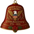 thumbnail image 1 of USA 250th Anniversary Ornament – Patriotic Metal Commemorative Keepsake – Vintage-Inspired Holiday or Travel Decoration for Car, Tree & Display – “1776–2026” Tribute Gift, 1 of 2