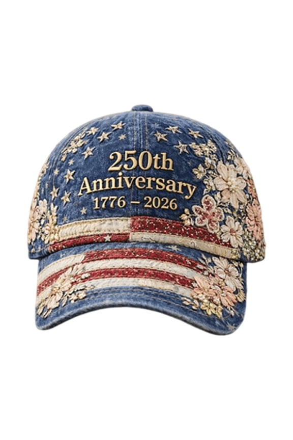 USA 250th Anniversary Patriotic Baseball Cap, Commemorative One Nation Under God Print Adjustable Hat for Men Women