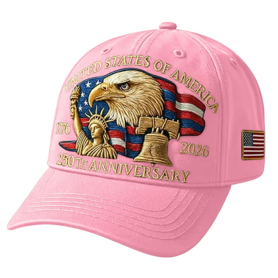 USA 250th Anniversary Patriotic Baseball Cap – Printed Bald Eagle Hat for Men & Women – Adjustable Commemorative Tribute – Celebrate 1776–2026