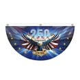 thumbnail image 1 of USA 250th Anniversary Patriotic Bunting Banner, 1776-2026 250 Years of Freedom American Flag Fan Banner with Brass Grommets, Independence Day Outdoor Porch Yard Fence Hanging Decoration, 1 of 5