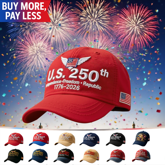 USA 250th Anniversary Patriotic Hat Vintage Washed Adjustable Baseball Cap, Celebrate Freedom on Hiking Trips, Weekend Getaways, and Outdoor Festivals