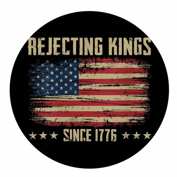 USA 250th Anniversary Patriotic Round Area Rug Non-Slip Decorative Carpet for Independence Day, Living Room, Bedroom, Playroom