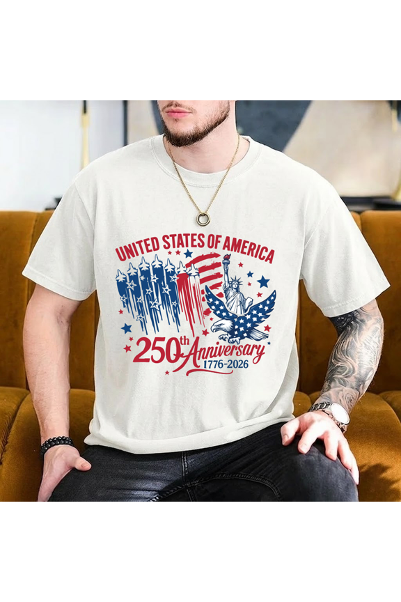 USA 250th Anniversary Patriotic T-Shirt (1776–2026) – Vintage Freedom Edition
