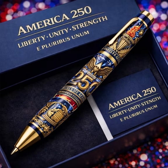 USA 250th Anniversary Pen, Patriotic Commemorative Pen, Independence Day Collectible Gift, Memorial Writing Instrument for American History Celebration