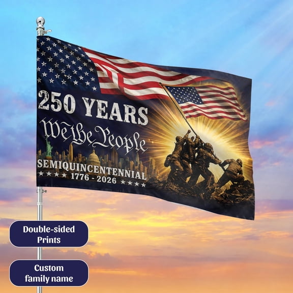 USA 250th Anniversary We The People Flag, 1776 2026 American Flag Decor, Patriotic July 4th Independence Day Outdoor Flag Gift 12x18 POLE NOT INCLUDED Garden Flag