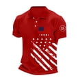 thumbnail image 1 of USA 250th Anniversary Polo Shirt Men Patriotic American Flag Graphic Short Sleeve Button Polo America 250 Merchandise, 1 of 5
