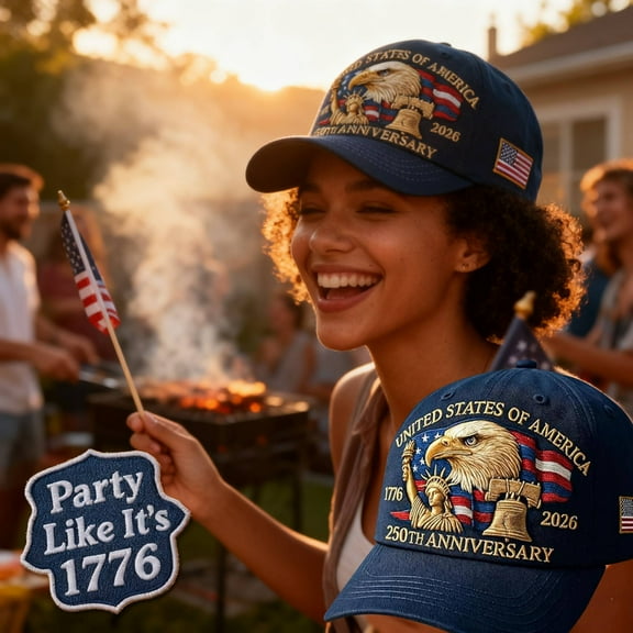 USA 250th Anniversary Retro Adjustable Patriotic Cap, Commemorative Baseball Hat for Men & Women, Celebrate 250 Years of Liberty and Unity, Featuring Bold Eagle Design