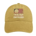 thumbnail image 1 of USA 250th Anniversary Sand Colour Hat Adjustable Funny Fashion Unisex Baseball Cap for Men Women, 1 of 7