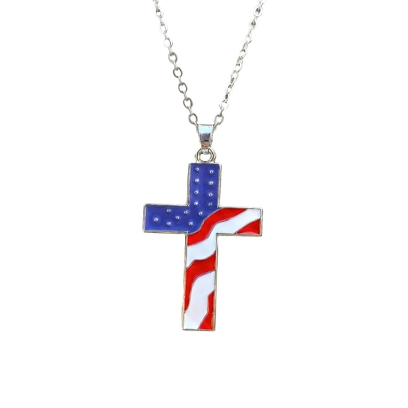 USA 250th Anniversary Semiquincentennial Patriotic Necklace, Red White Blue Independence Day Pendant for Women, Commemorative 1776-2026 Festive Jewelry Accessory (1 Pc)