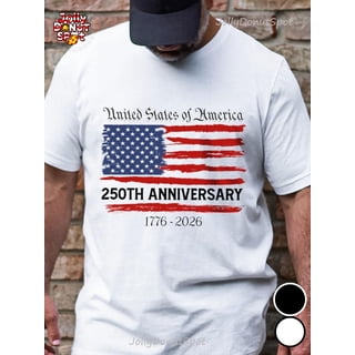 USA 250th Anniversary Shirt 1776 2026 Patriotic Tee, United States Bicentennial American Flag Shirt for Men July 4th Gift Celebration Costumes, 100% Cotton all-season Comfortable Material Gifts for F