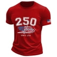 thumbnail image 1 of USA 250th Anniversary Shirt, America Flag T-Shirt 4th Of July Shirt Crewneck Pullover Tops #01 Red Size M, 1 of 3