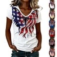 thumbnail image 1 of USA 250th Anniversary Shirt Independence Days Womens T Shirts Graphic Tee Crew Neck Short Sleeve Red Top XXXL, 1 of 5