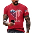 thumbnail image 1 of USA 250th Anniversary Shirt Men Patriotic Jet Fighter American Flag Graphic T Shirt America 250 Independence Day Tee, 1 of 5