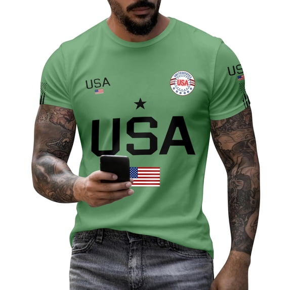 USA 250th Anniversary Shirt Men Patriotic USA Flag Graphic T Shirt Casual Independence Day America 250 Merchandise Tee