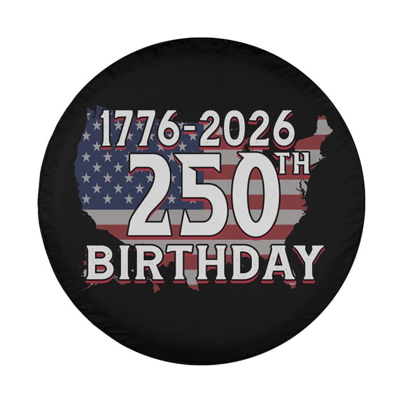 USA 250th Anniversary Spare Tire Cover, American Eagle Flag Tire Cover, Independence Day Car Accessory