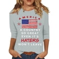 thumbnail image 1 of USA 250th Anniversary T Shirts for Celebrate 250th Anniversary of America Patriotic Veteran Tee America 250 Merchandise 3/4 Sleeved Top for Woman, 1 of 5