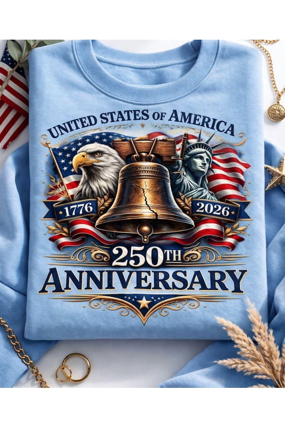 USA 250th Anniversary Tshirt, America 1776-2026 Patriotic Eagle Liberty Bell, United States 250 Years Tee, 4th of July Gift