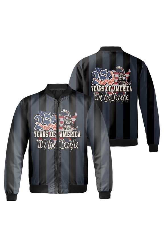 USA 250th Anniversary We The People Jacket, Patriotic American Flag Outerwear, 1776–2026 America 4th of July Jacket