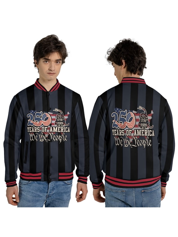 USA 250th Anniversary We The People Jacket, Patriotic American Flag Outerwear, 1776–2026 America 4th of July Jacket