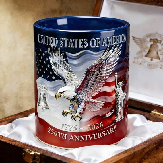 USA 250th Anniversary Whiskey Glass, 1776-2026 Patriotic America Commemorative Glass Cup, Bald Eagle Liberty Printed for Independence Day, 4th of July & Collectable Gift