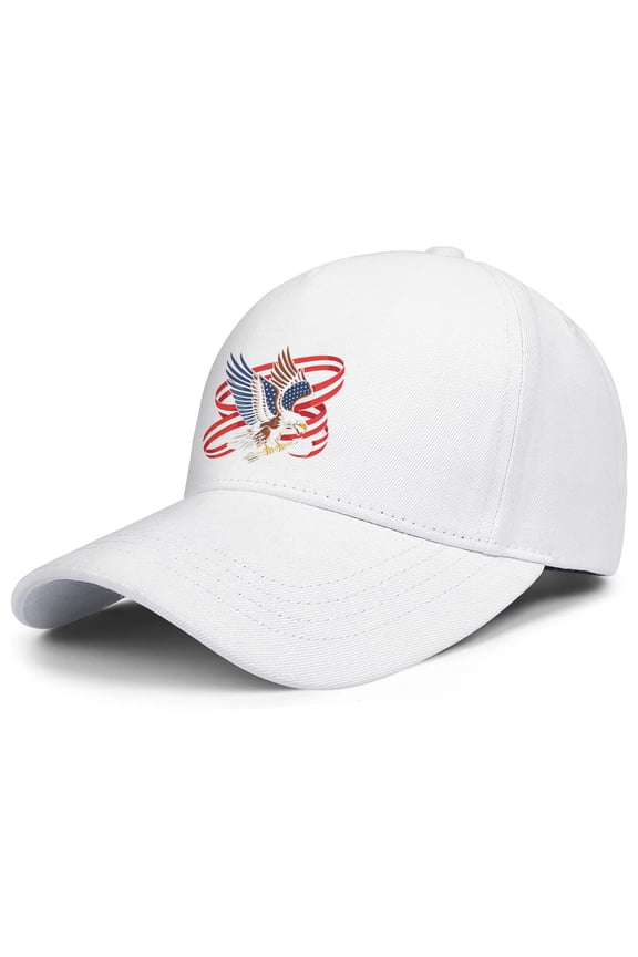 USA 250th Anniversary White Baseball Cap with Printed Celebration Theme and Comfortable Construction for Outdoor Use